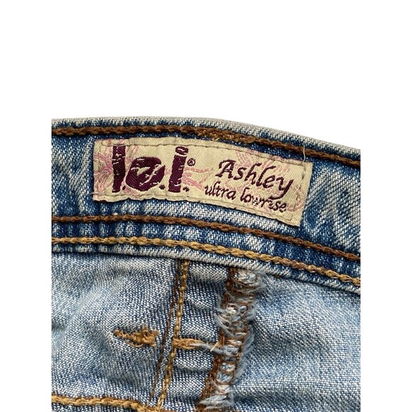 Vintage Y2K LEI Ultra Low Rise Jeans Size 11 Blue Stretch Ashley Mall Era Bratz - Picture 5 of 11